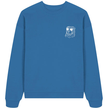 Line Art - Cooler Shar-Pei - Organic Oversize Sweatshirt