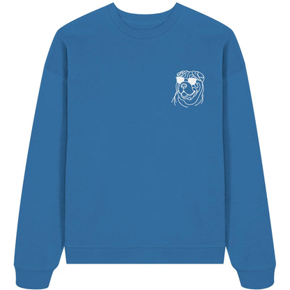 Line Art - Cooler Shar-Pei - Organic Oversize Sweatshirt