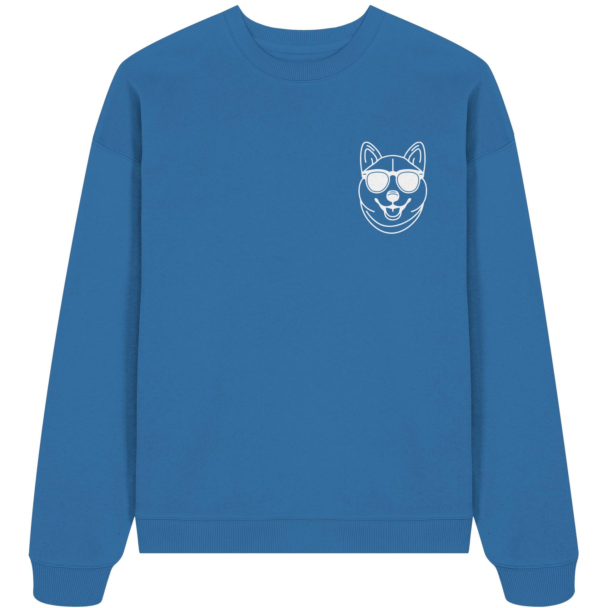 Line Art - Cooler Shiba Inu - Organic Oversize Sweatshirt