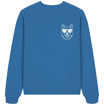 Line Art - Cooler Shiba Inu - Organic Oversize Sweatshirt