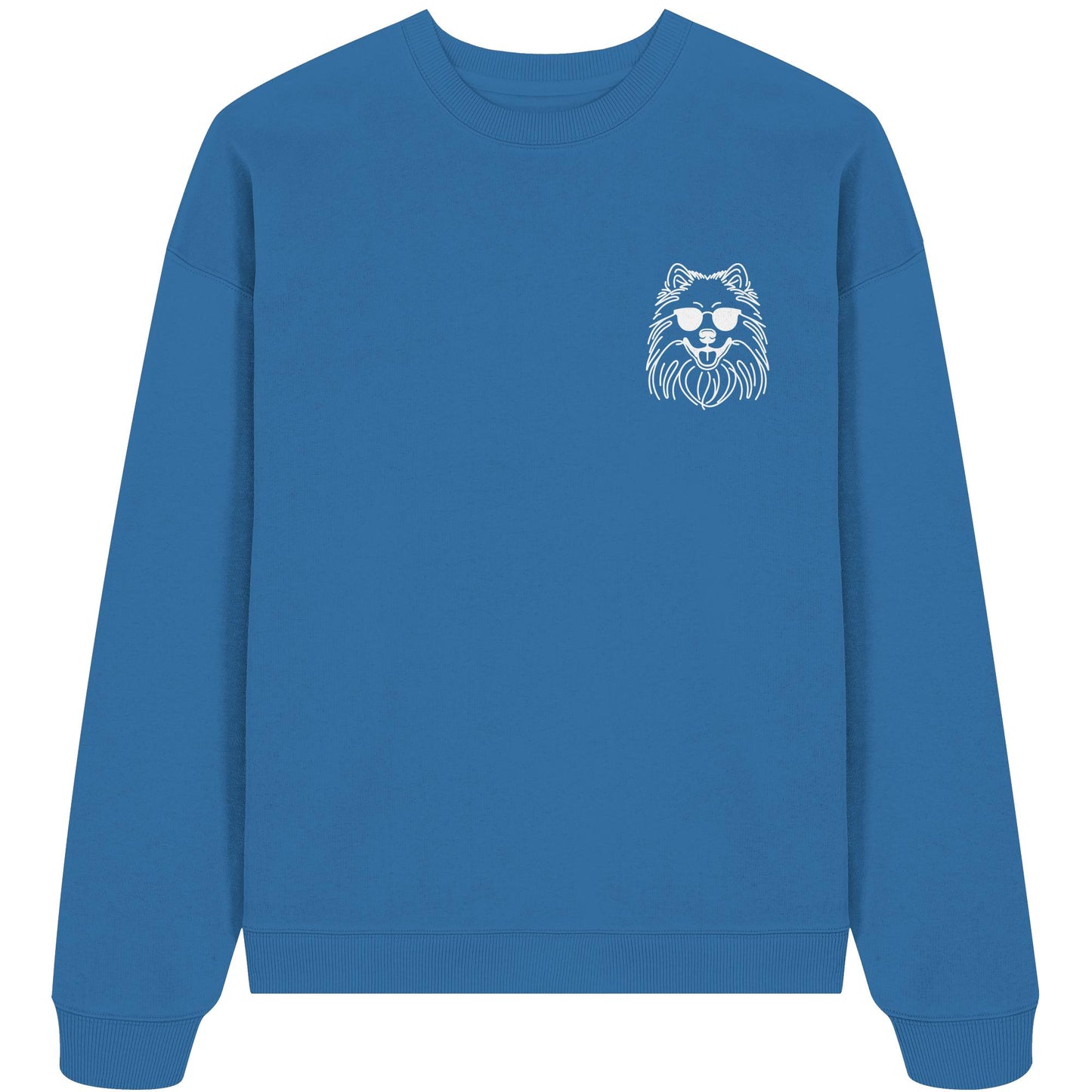 Line Art - Cooler Wolfsspitz - Organic Oversize Sweatshirt