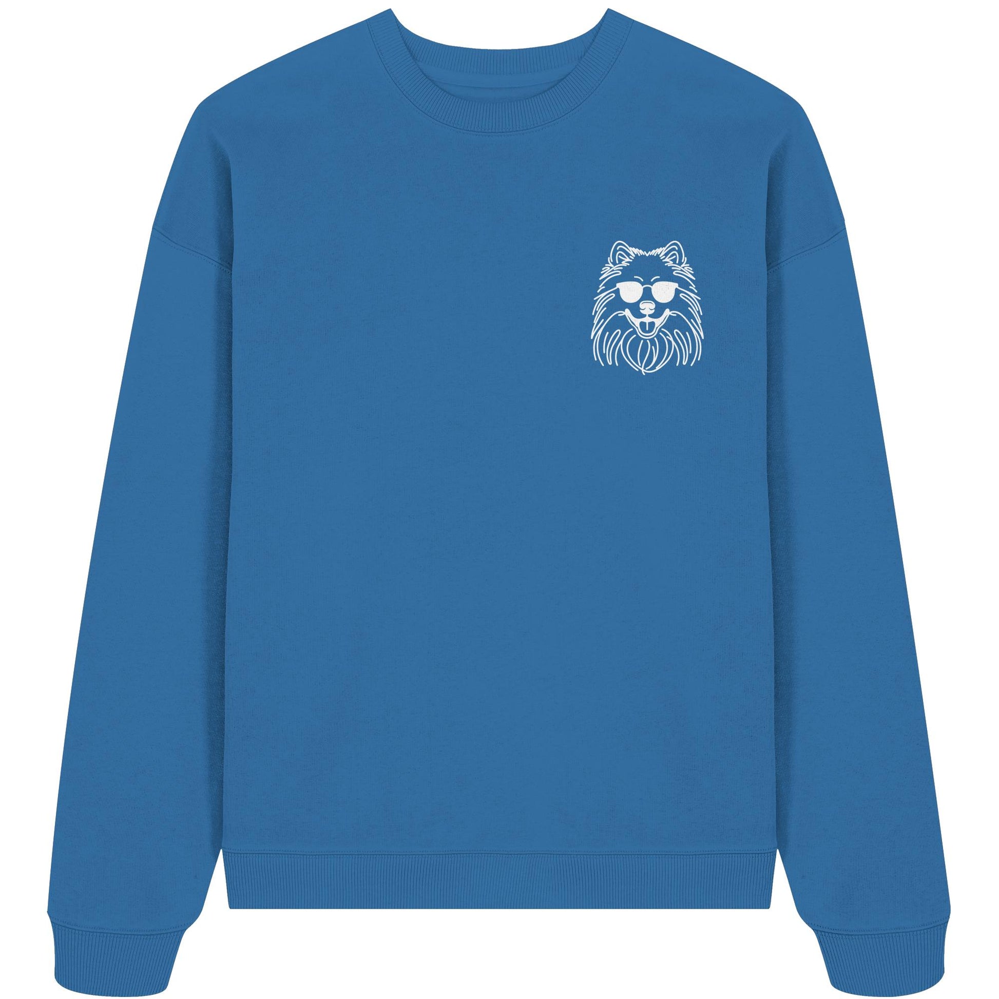 Line Art - Cooler Wolfsspitz - Organic Oversize Sweatshirt