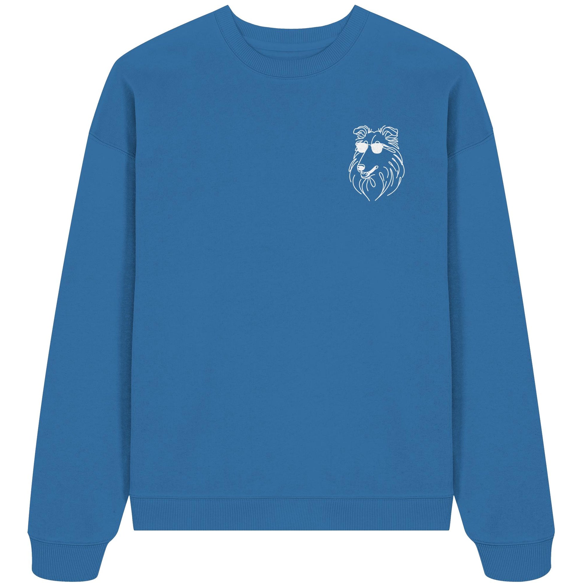 Line Art - Cooler Collie - Organic Oversize Sweatshirt