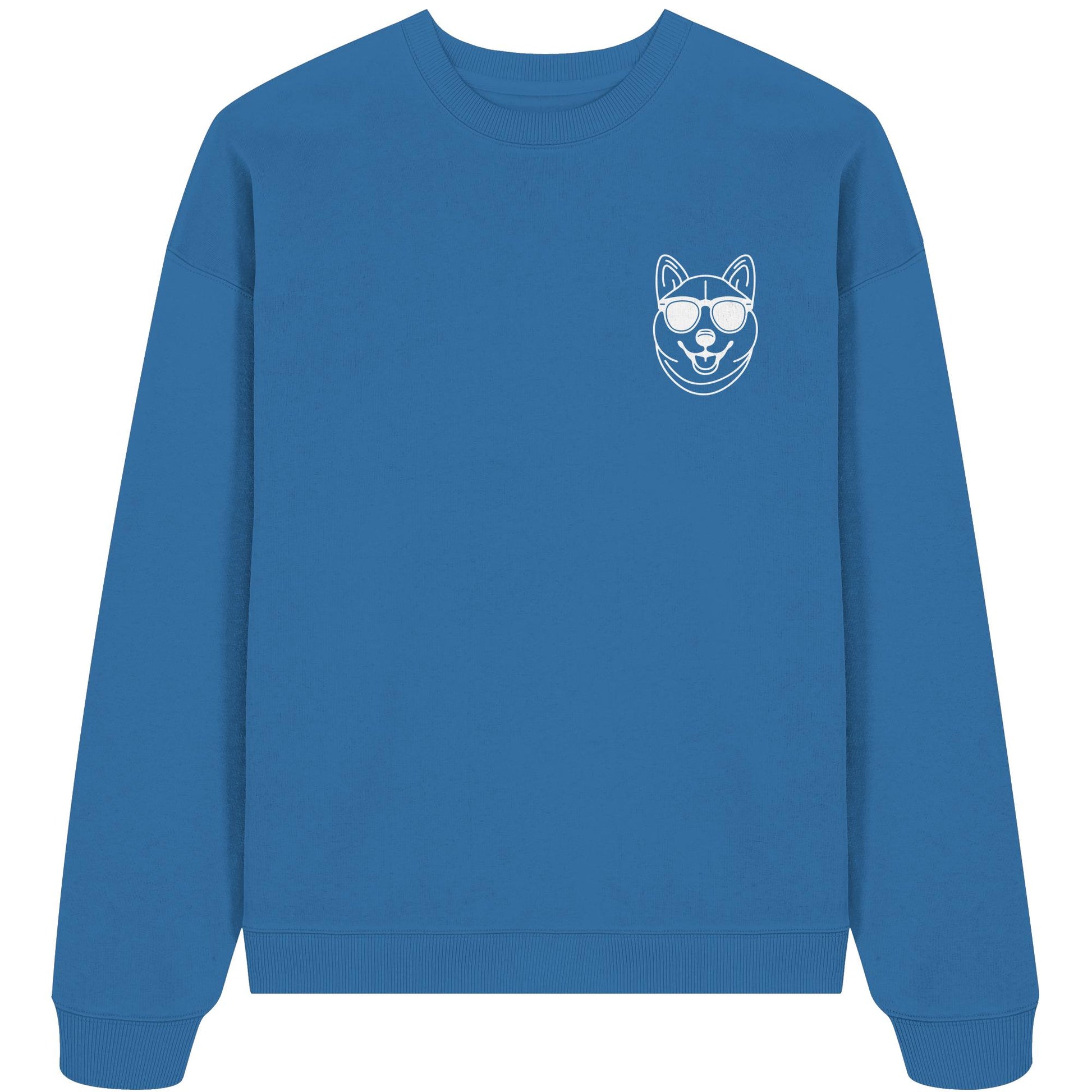 Line Art - Cooler Shiba Inu - Organic Oversize Sweatshirt
