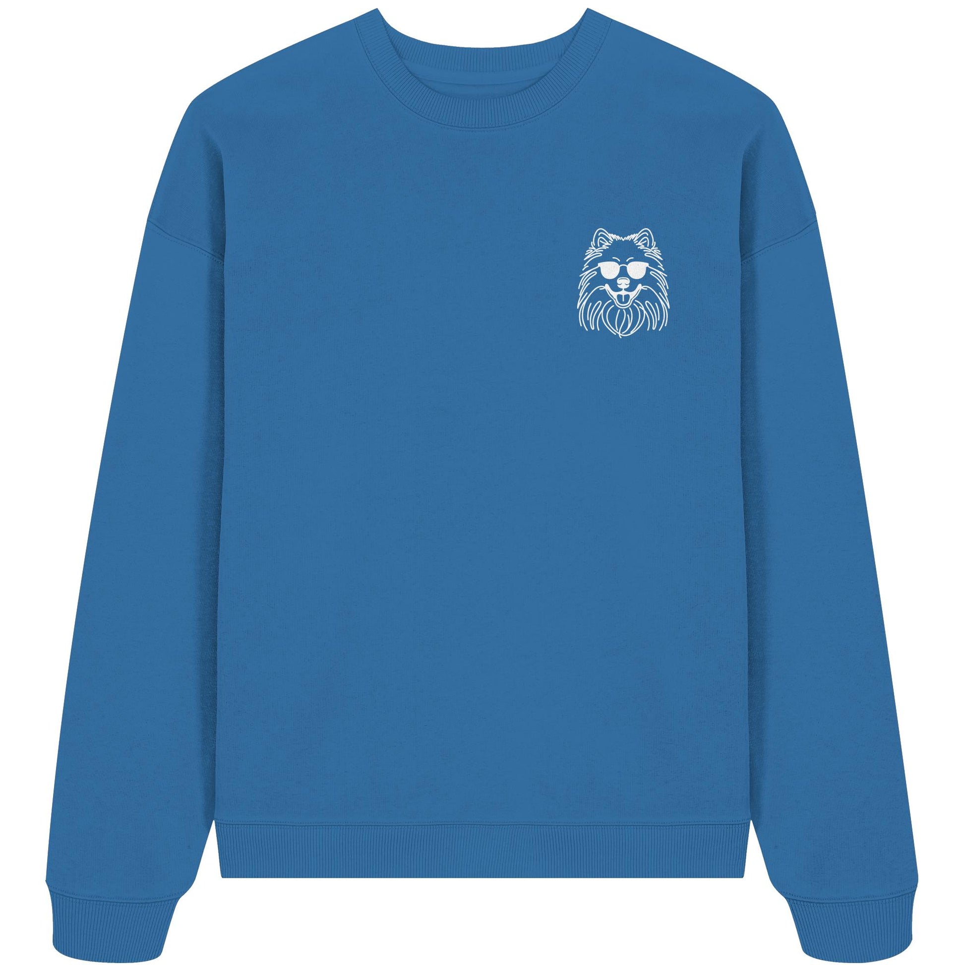 Line Art - Cooler Wolfsspitz - Organic Oversize Sweatshirt