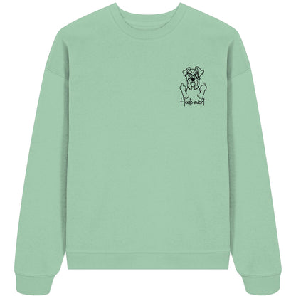 Heute nicht - Schnauzer - Organic Oversize Sweatshirt