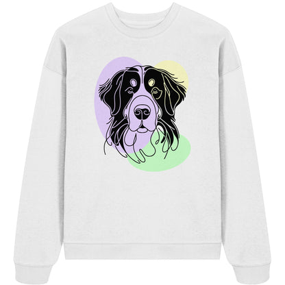 Line Art - Süßer Berner Sennenhund - Organic Oversize Sweatshirt