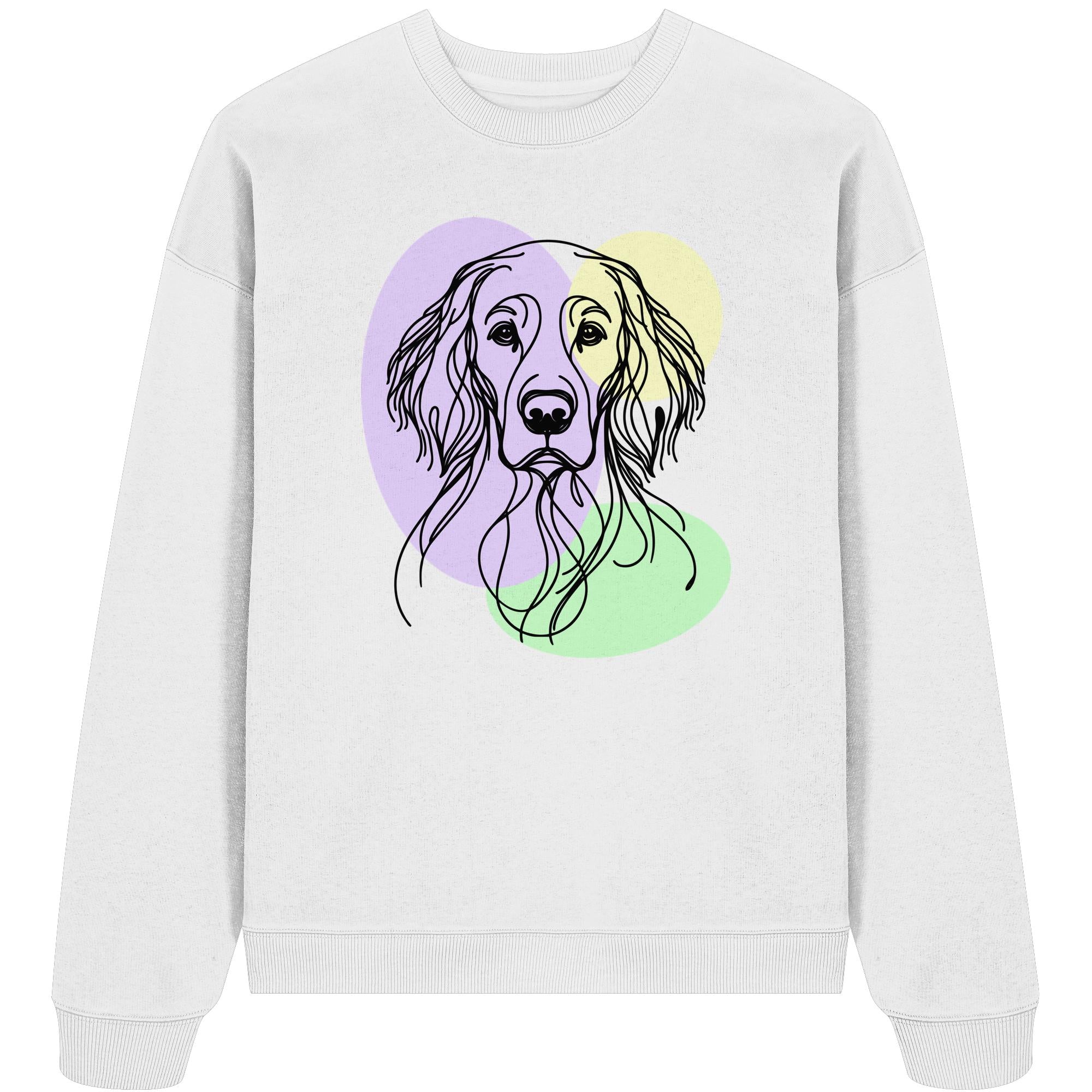 Line Art - Süßer English Setter - Organic Oversize Sweatshirt