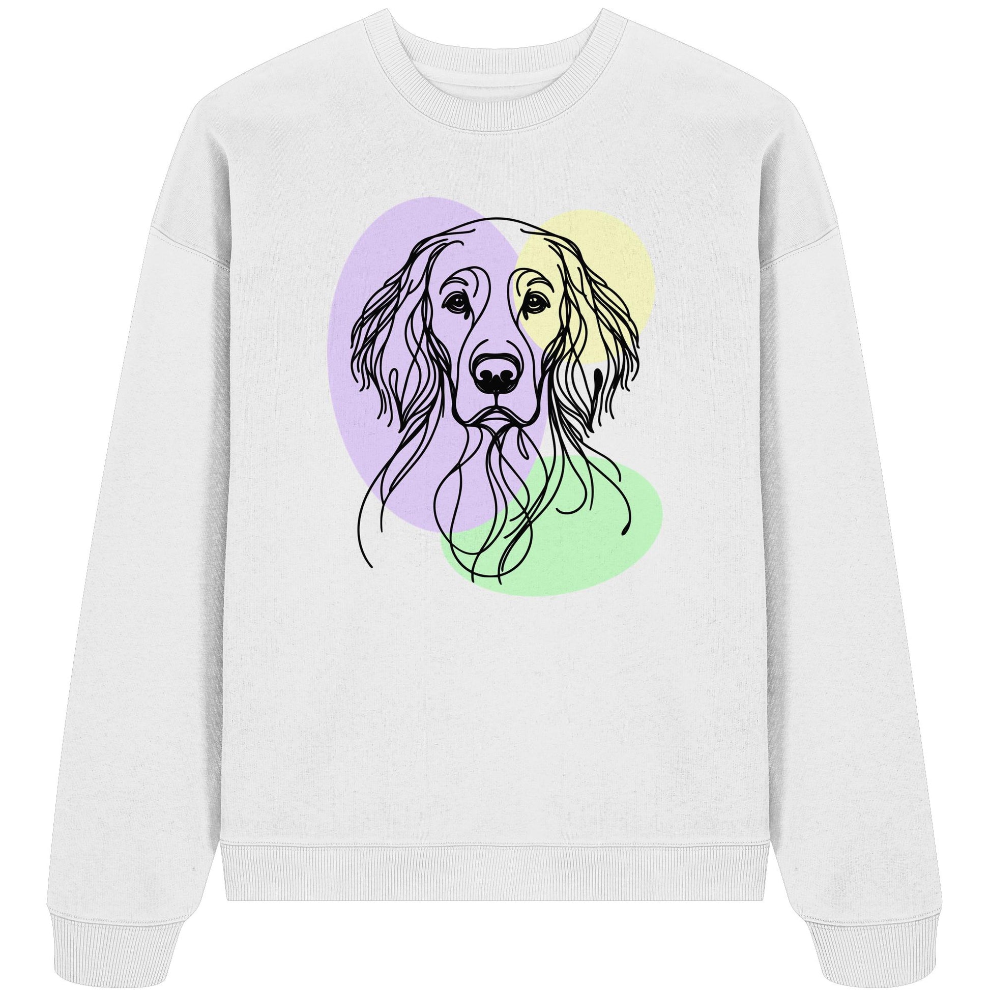 Line Art - Süßer English Setter - Organic Oversize Sweatshirt