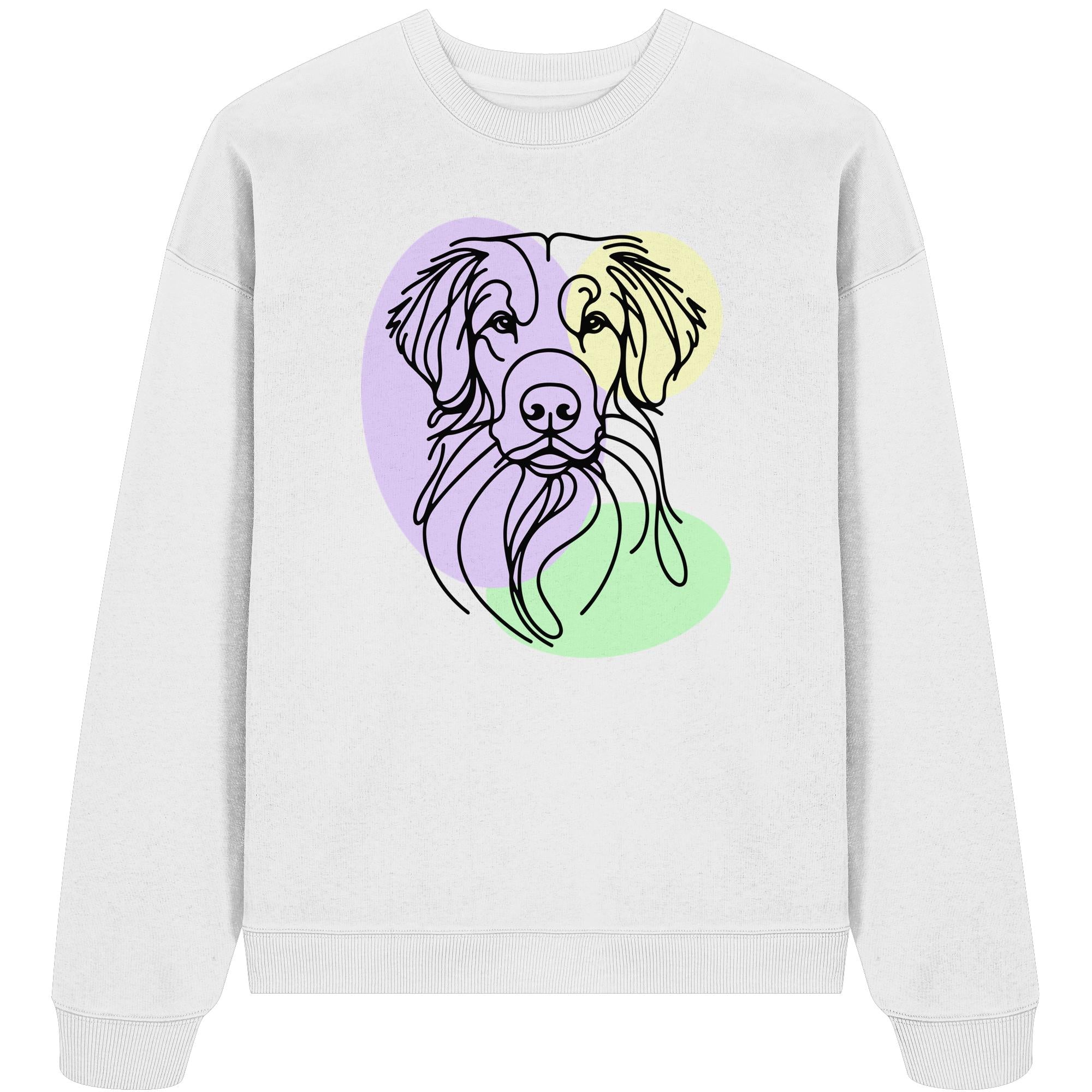 Line Art - Süßer Nova Scotia Duck Tolling Retriever - Organic Oversize Sweatshirt
