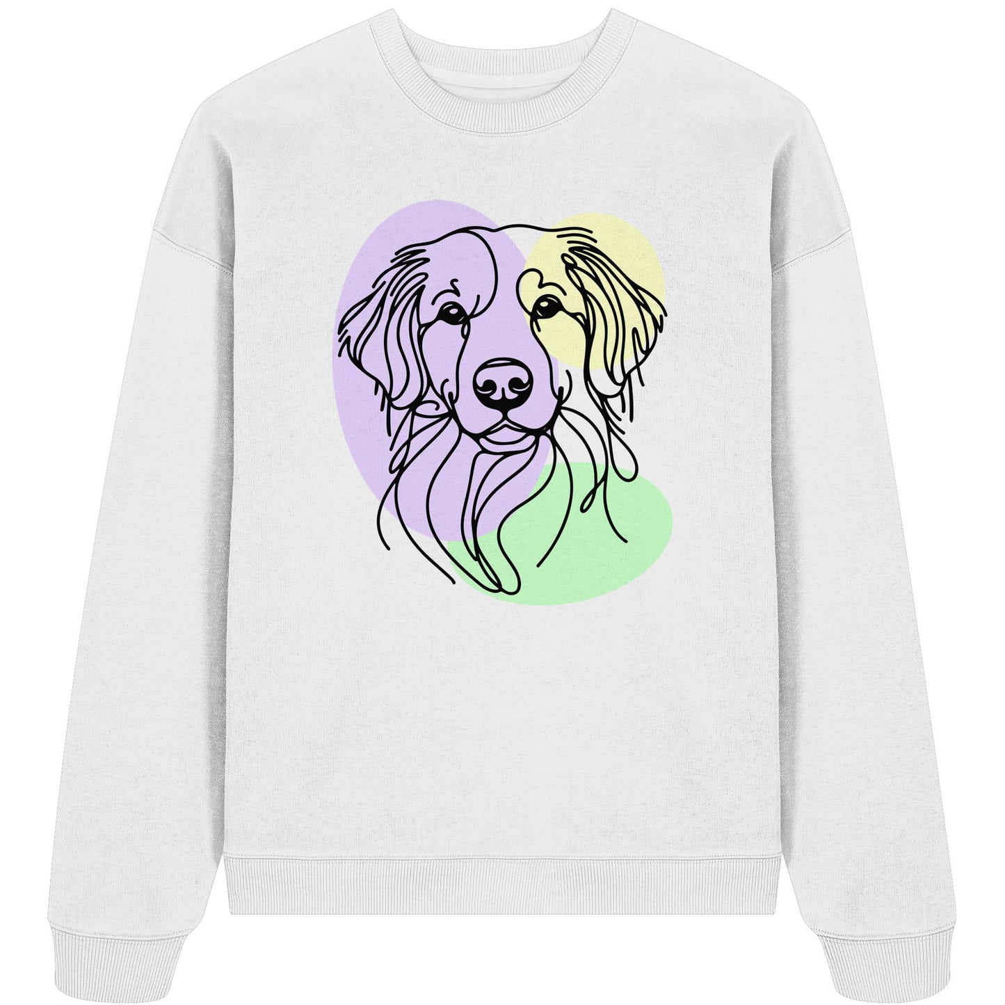 Line Art - Süßer Kooikerhondje - Organic Oversize Sweatshirt