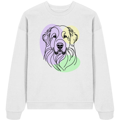 Line Art - Süßer Pyrenäenberghund - Organic Oversize Sweatshirt