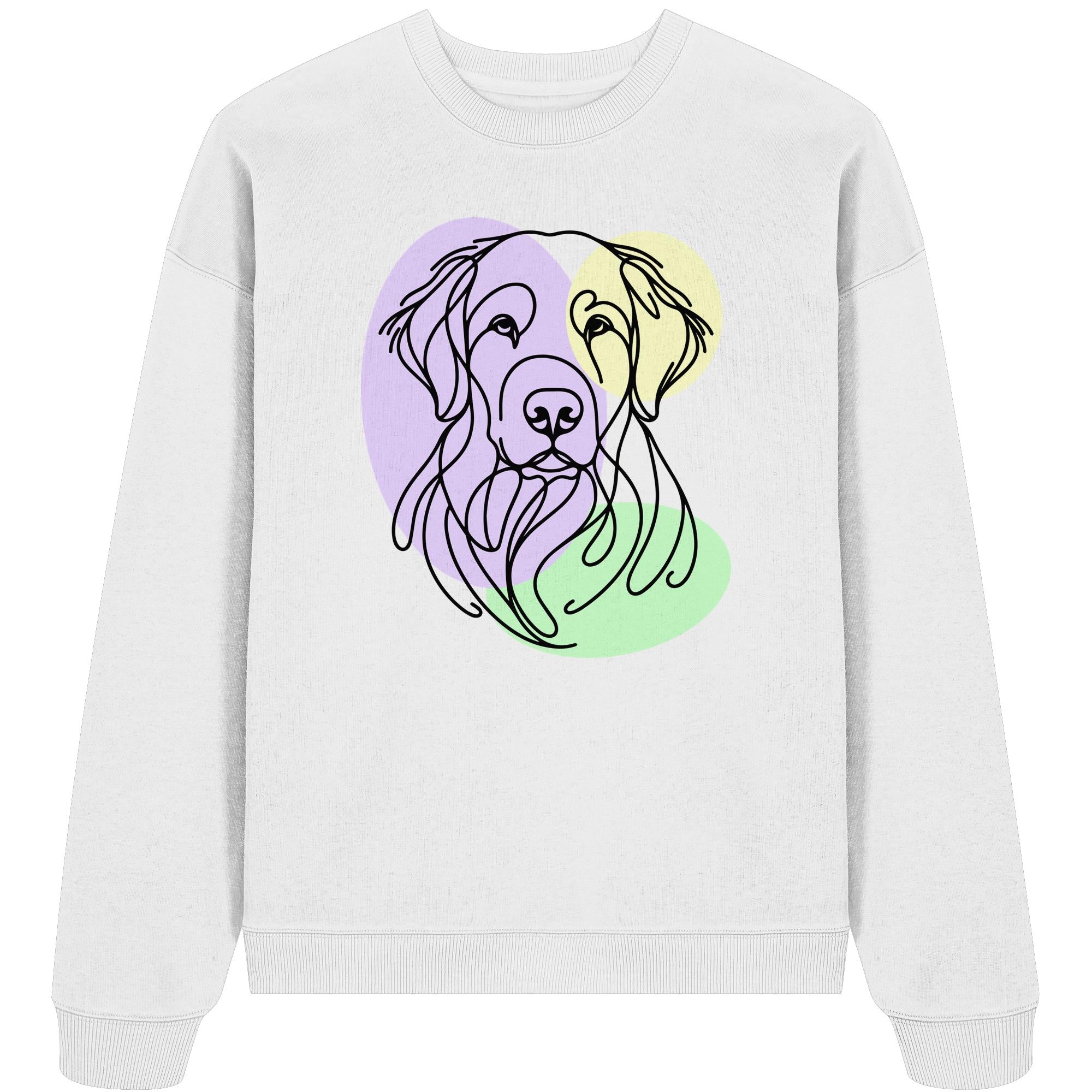 Line Art - Süßer Kuvasz - Organic Oversize Sweatshirt