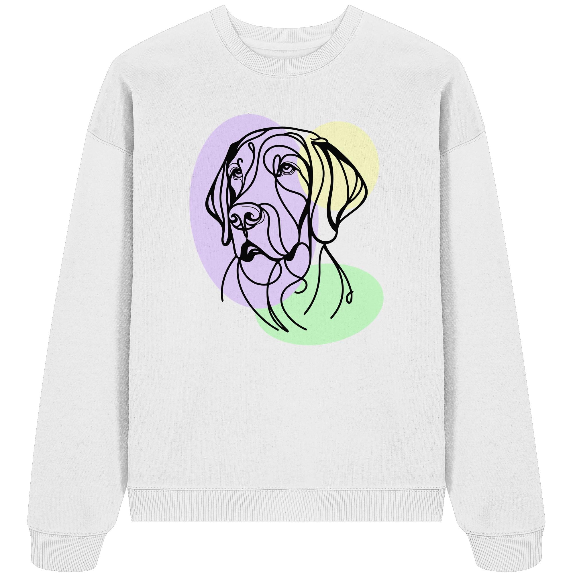 Line Art - Süßer Deutsch Kurzhaar - Organic Oversize Sweatshirt