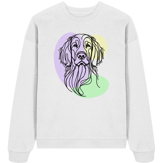 Line Art - Süßer Irish Setter - Organic Oversize Sweatshirt