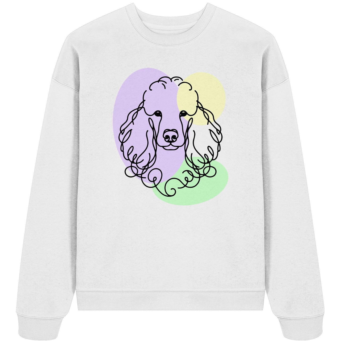 Line Art - Süßer Pudel - Organic Oversize Sweatshirt
