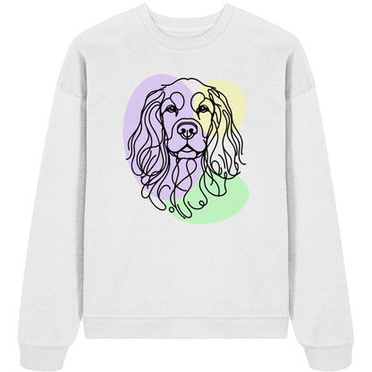 Line Art - Süßer Cocker Spaniel - Organic Oversize Sweatshirt
