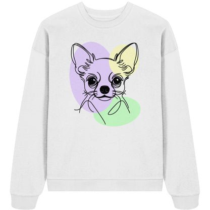 Line Art - Süßer Chihuahua (Kurzhaar) - Organic Oversize Sweatshirt