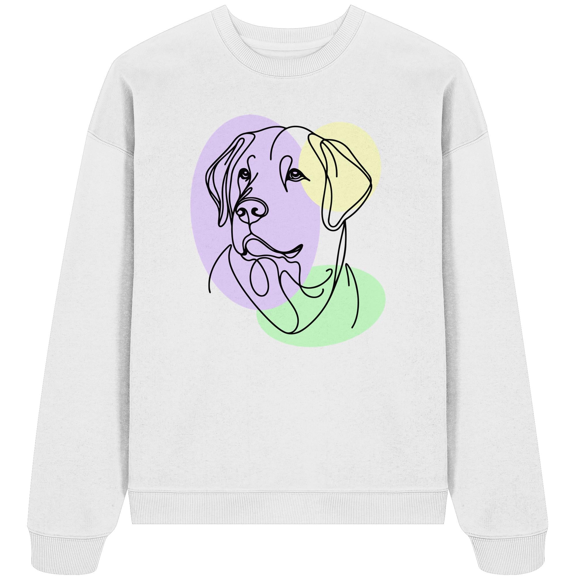 Line Art - Süßer Labrador - Organic Oversize Sweatshirt