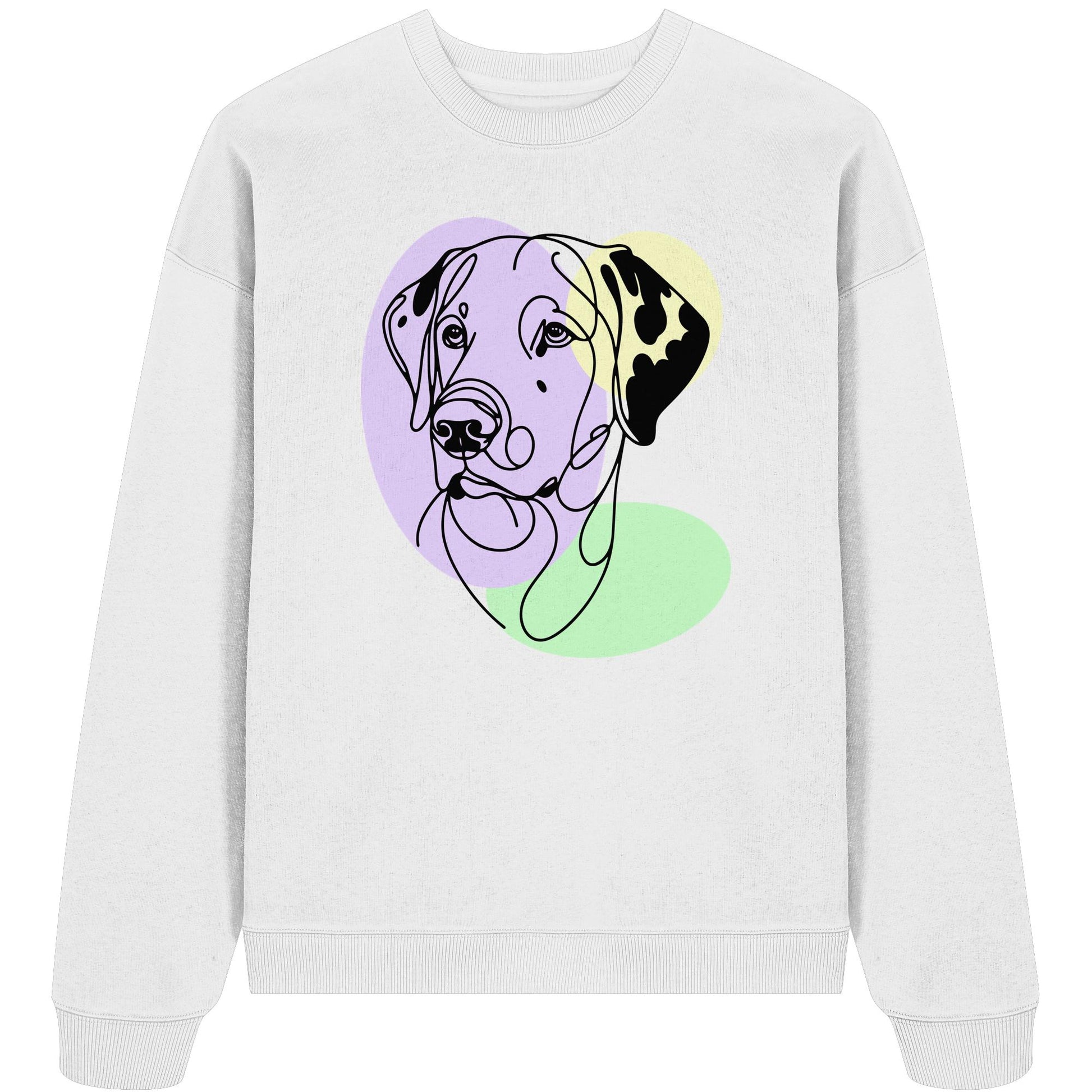 Line Art - Süßer Dalmatiner - Organic Oversize Sweatshirt