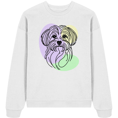Line Art - Süßer Malteser - Organic Oversize Sweatshirt