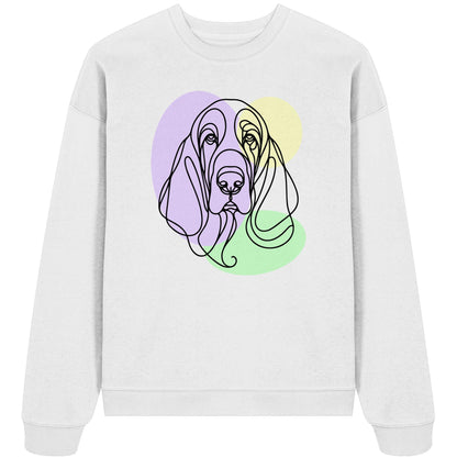 Line Art - Süßer Basset Hound - Organic Oversize Sweatshirt