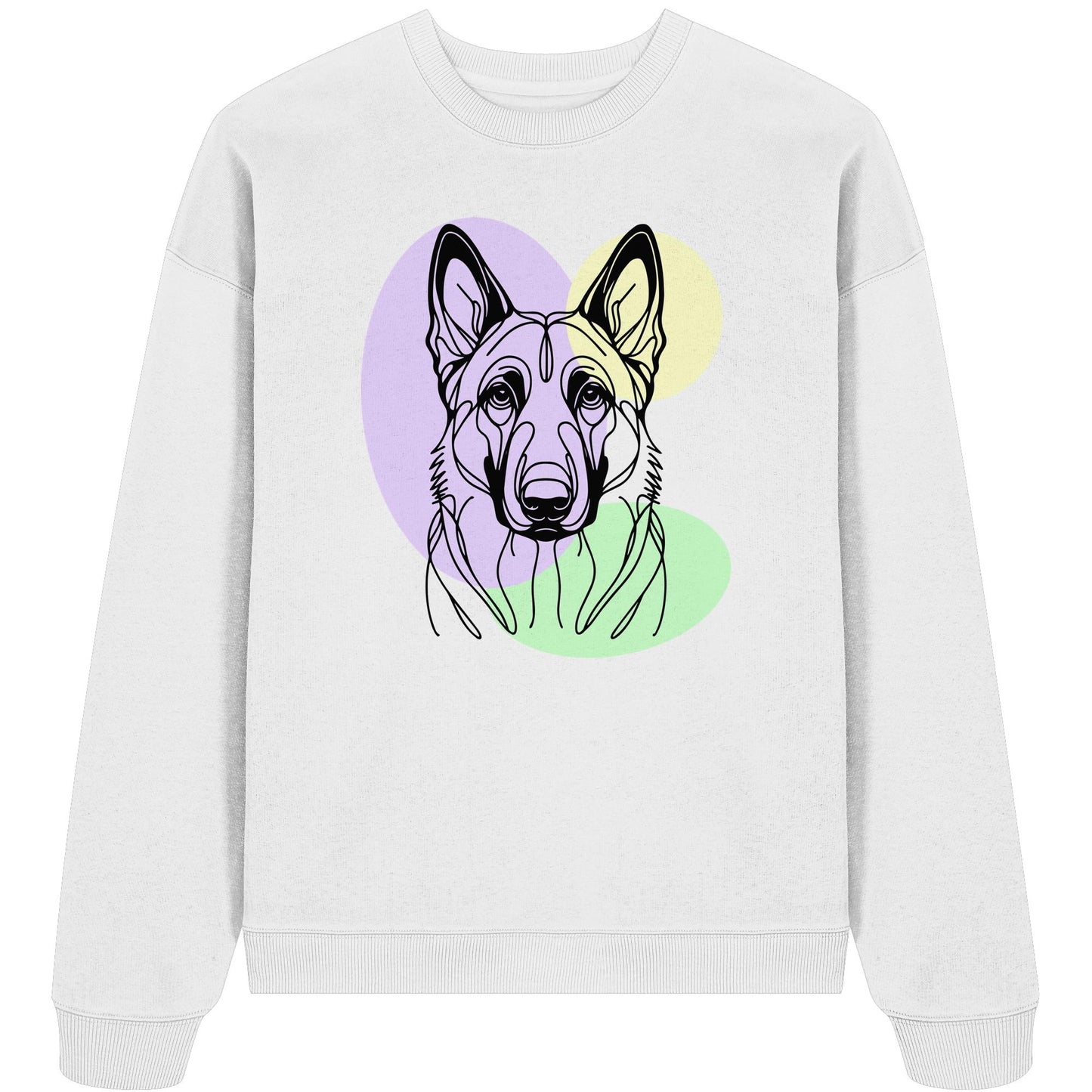 Line Art - Süßer Malinois - Organic Oversize Sweatshirt