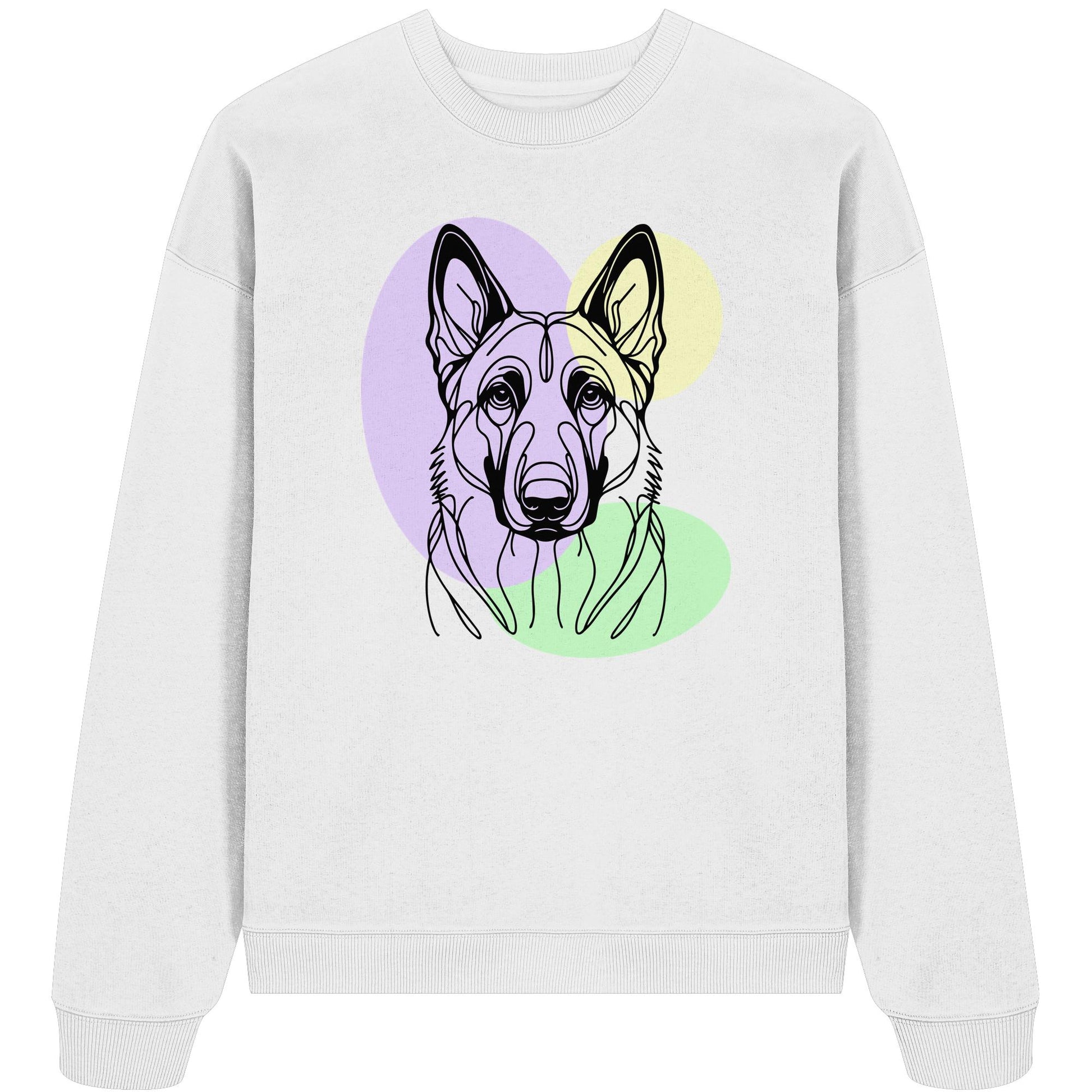 Line Art - Süßer Malinois - Organic Oversize Sweatshirt