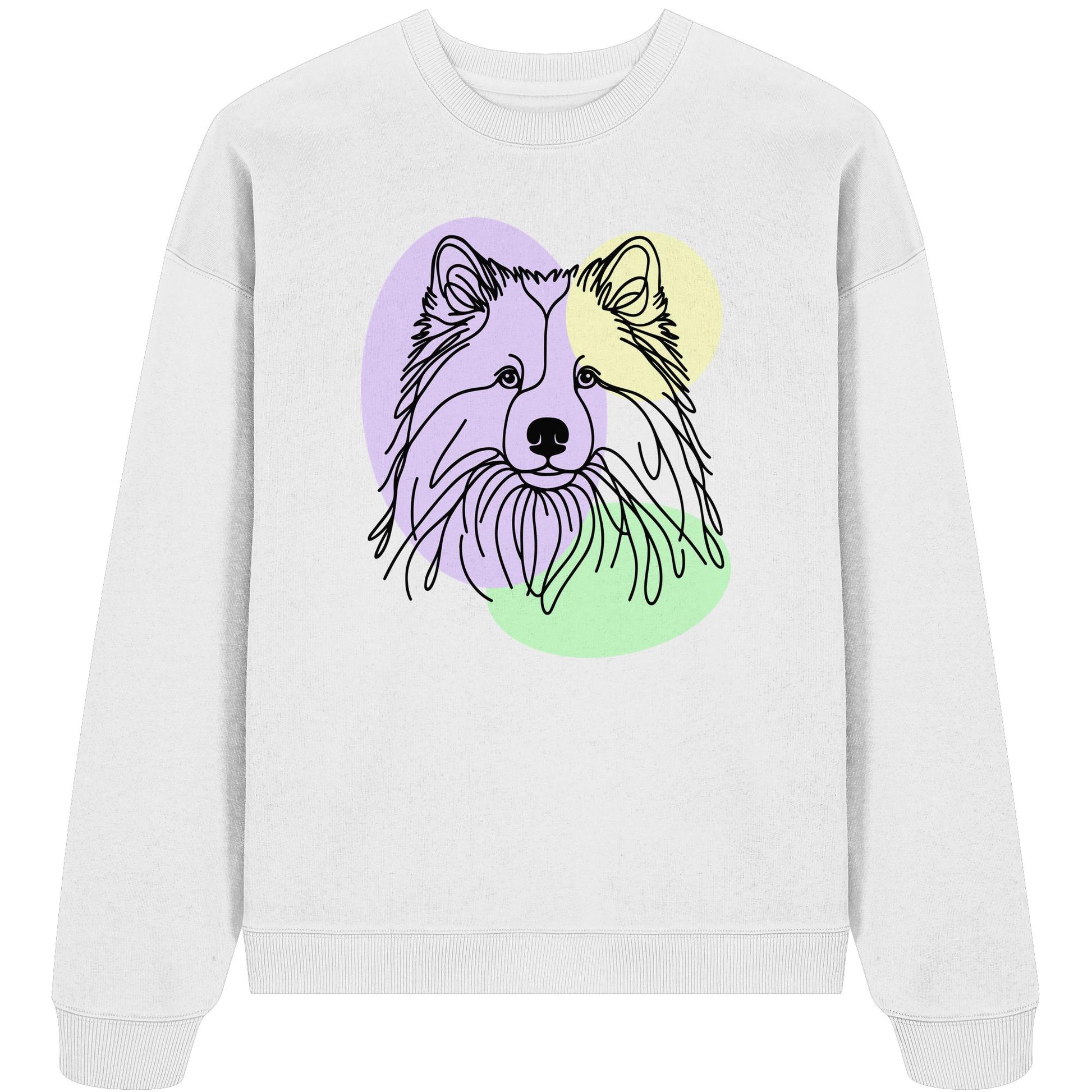 Line Art - Süßer Eurasier - Organic Oversize Sweatshirt