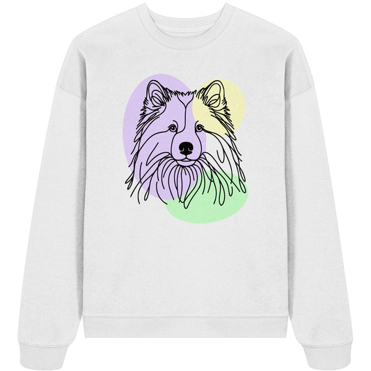 Line Art - Süßer Eurasier - Organic Oversize Sweatshirt