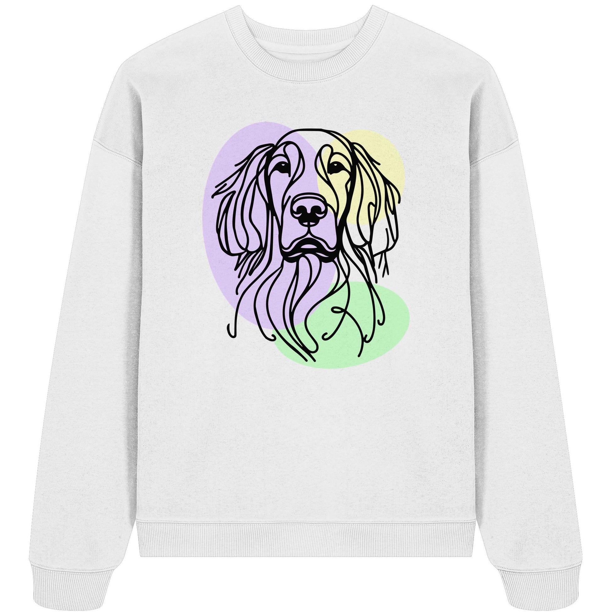 Line Art - Süßer Gordon Setter - Organic Oversize Sweatshirt