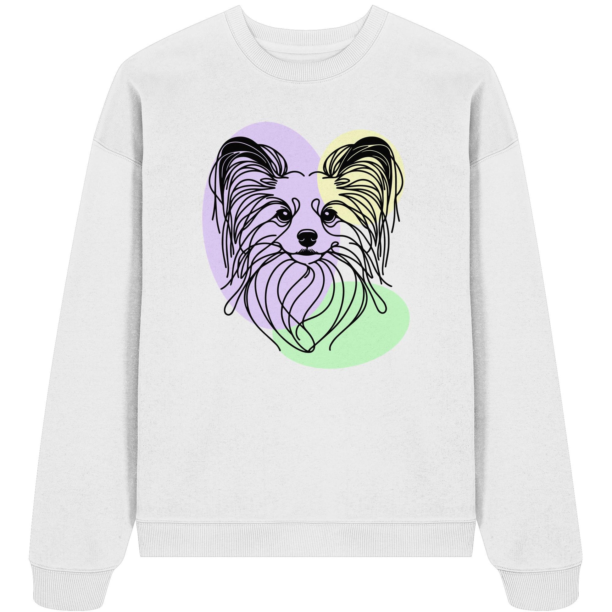 Line Art - Süßer Papillon - Organic Oversize Sweatshirt