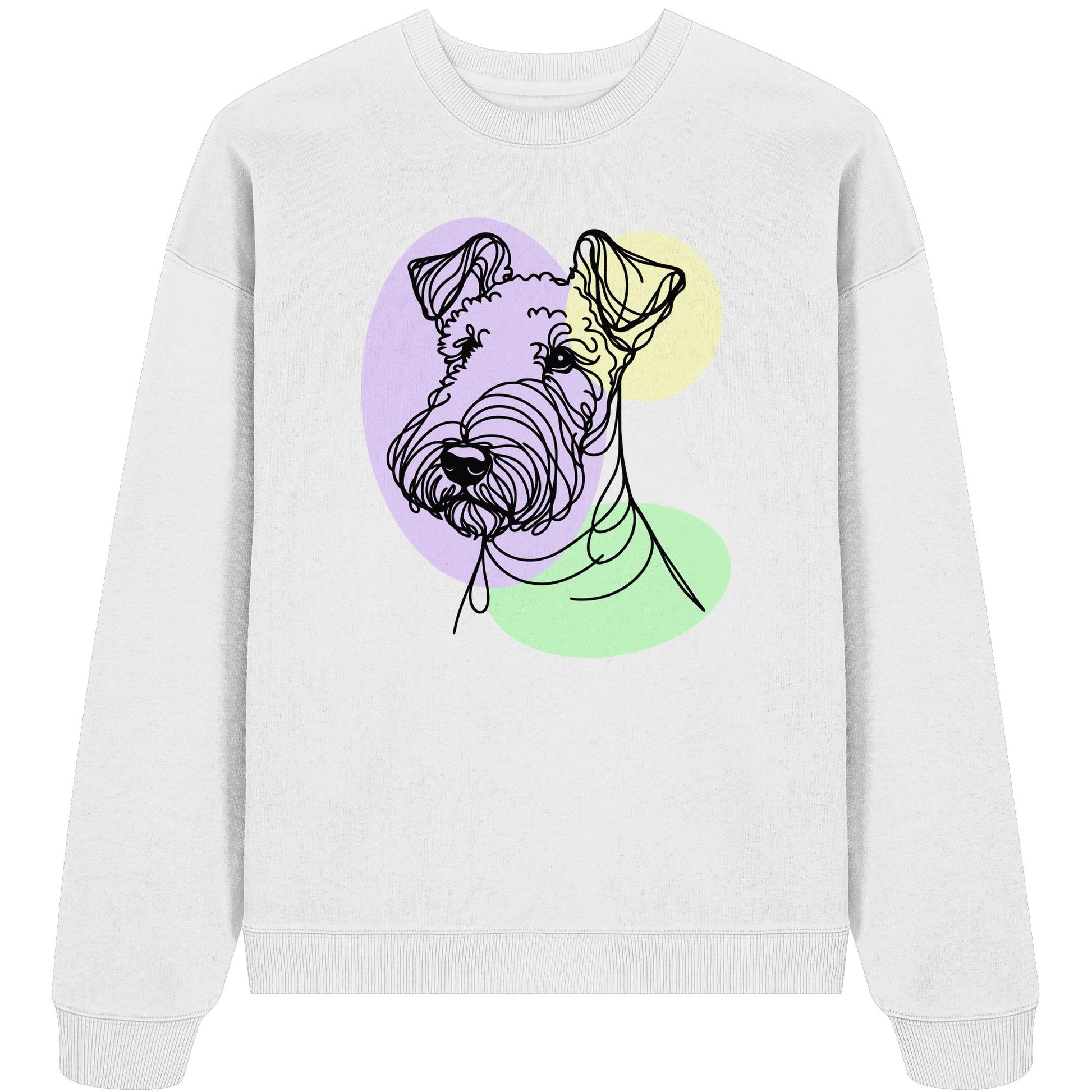 Line Art - Süßer Airedale Terrier - Organic Oversize Sweatshirt