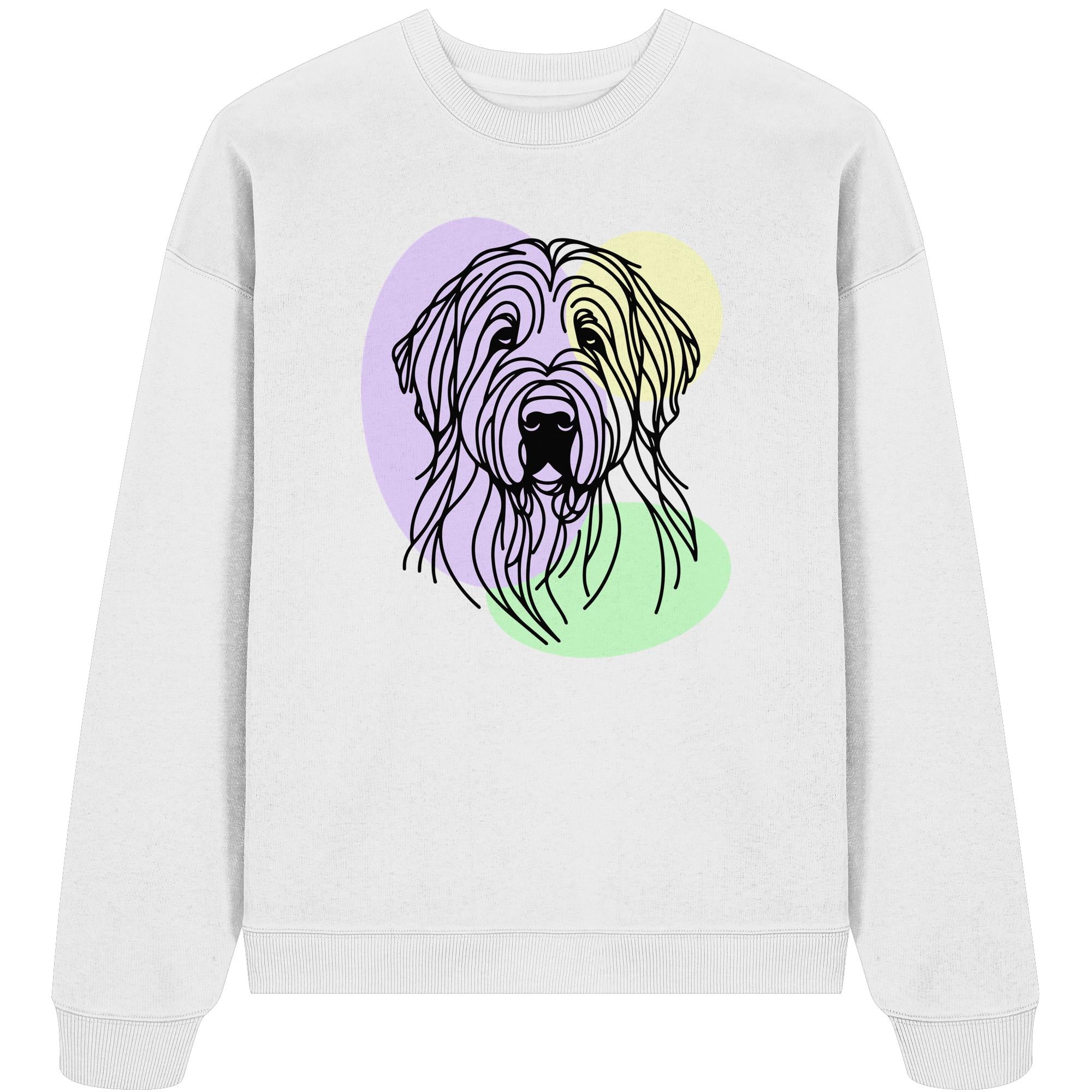 Line Art - Süßer Briard - Organic Oversize Sweatshirt