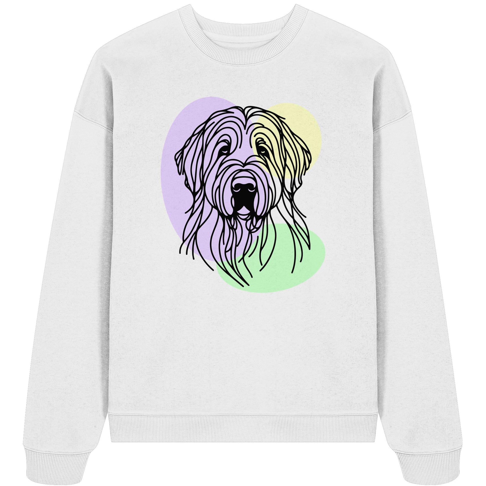 Line Art - Süßer Briard - Organic Oversize Sweatshirt