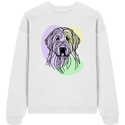 Line Art - Süßer Briard - Organic Oversize Sweatshirt
