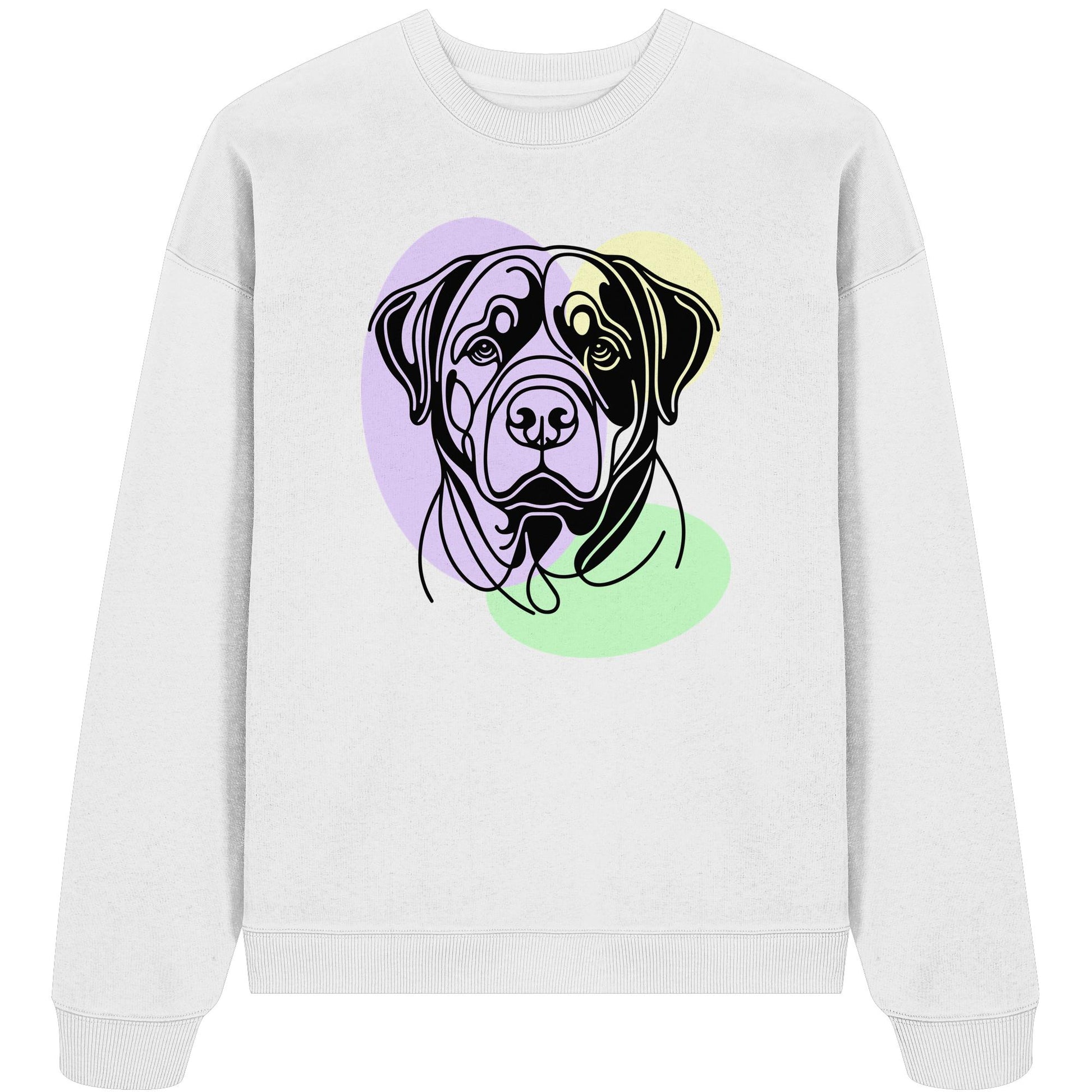 Line Art - Süßer Rottweiler - Organic Oversize Sweatshirt