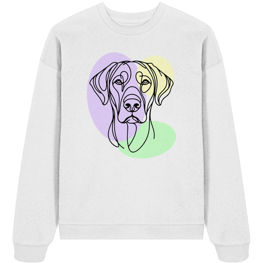 Line Art - Süßer Rhodesian Ridgeback - Organic Oversize Sweatshirt