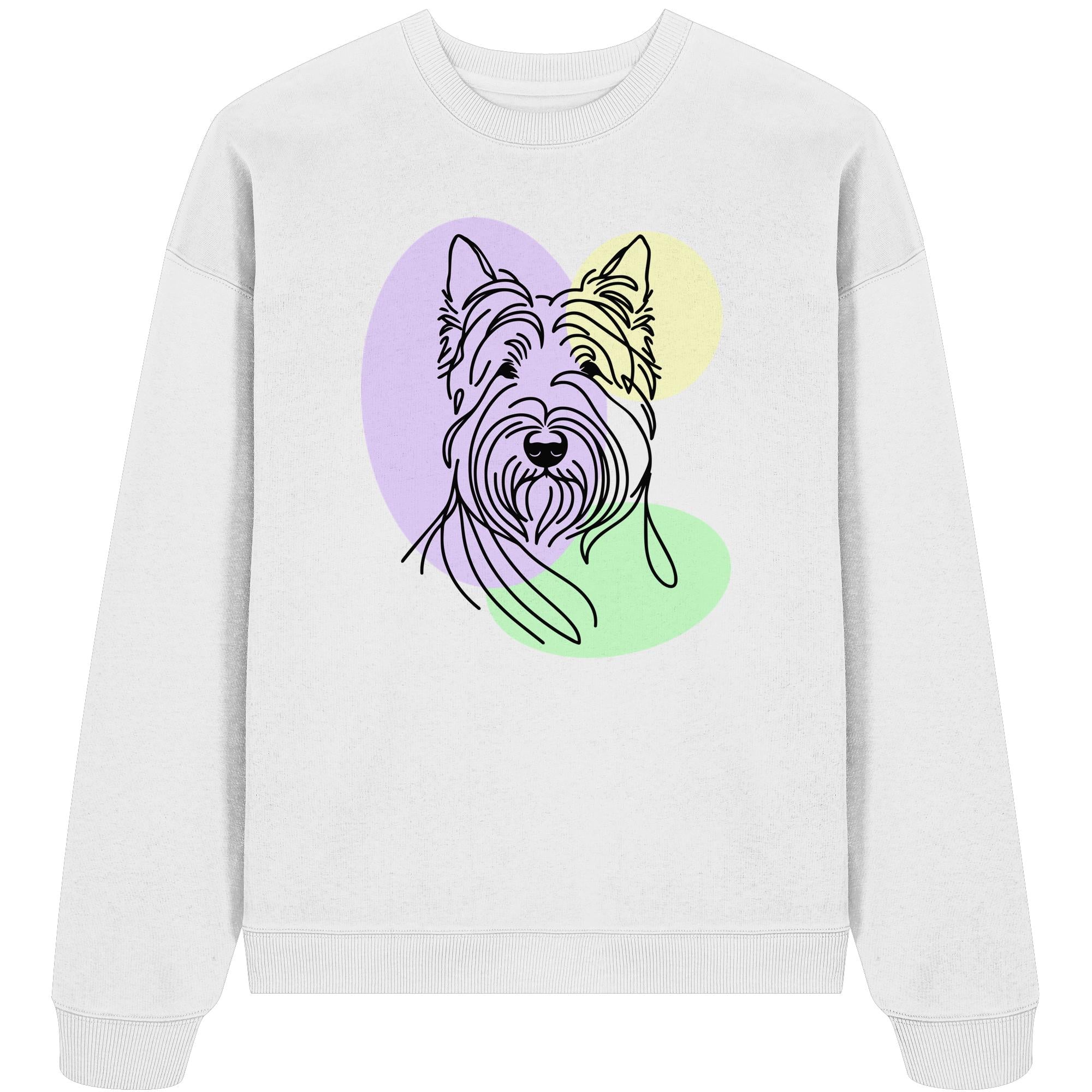 Line Art - Süßer Scottish Terrier - Organic Oversize Sweatshirt