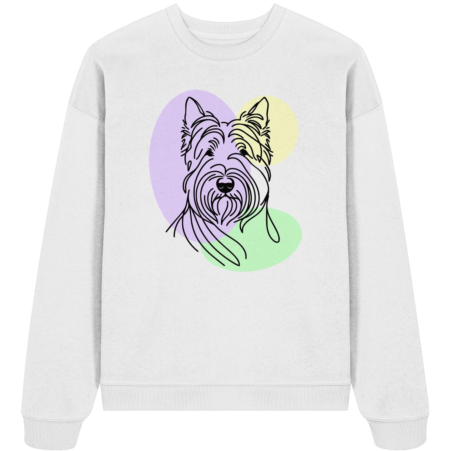 Line Art - Süßer Scottish Terrier - Organic Oversize Sweatshirt