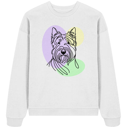 Line Art - Süßer Scottish Terrier - Organic Oversize Sweatshirt