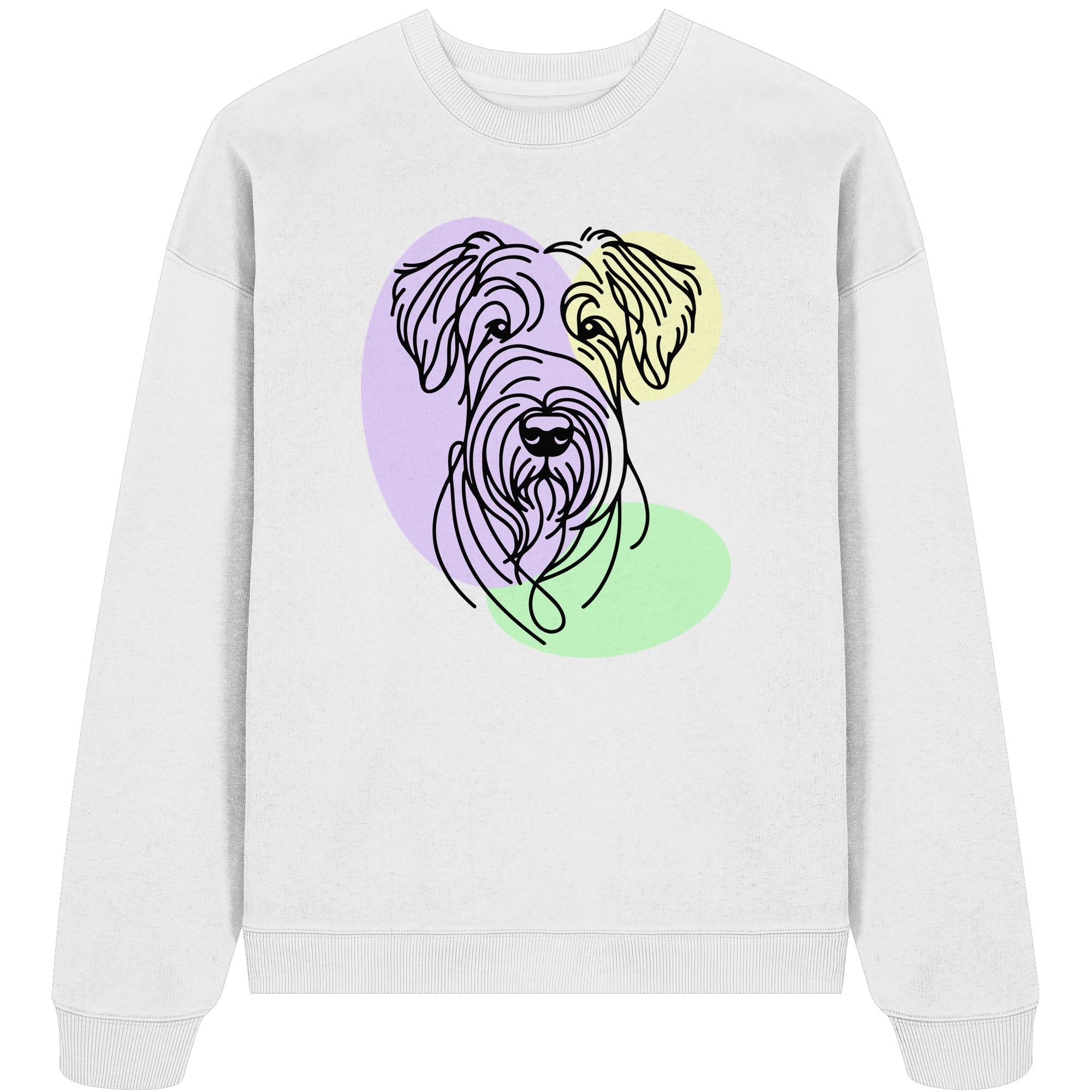 Line Art - Süßer Irish Terrier - Organic Oversize Sweatshirt