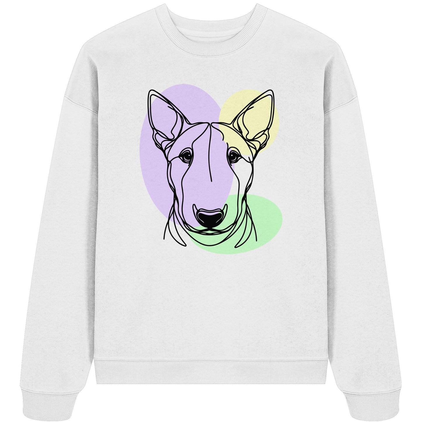 Line Art - Süßer Bullterrier - Organic Oversize Sweatshirt