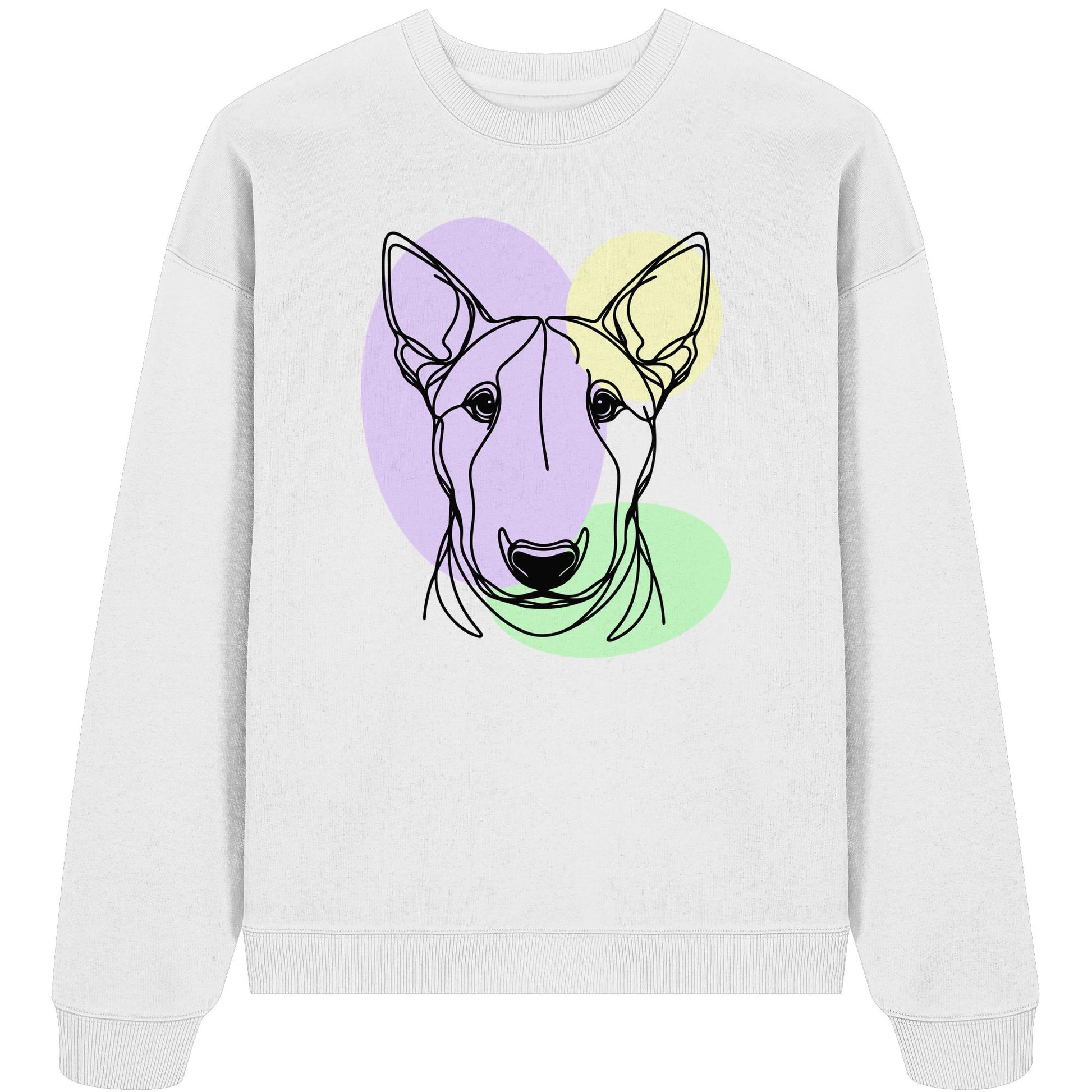 Line Art - Süßer Bullterrier - Organic Oversize Sweatshirt