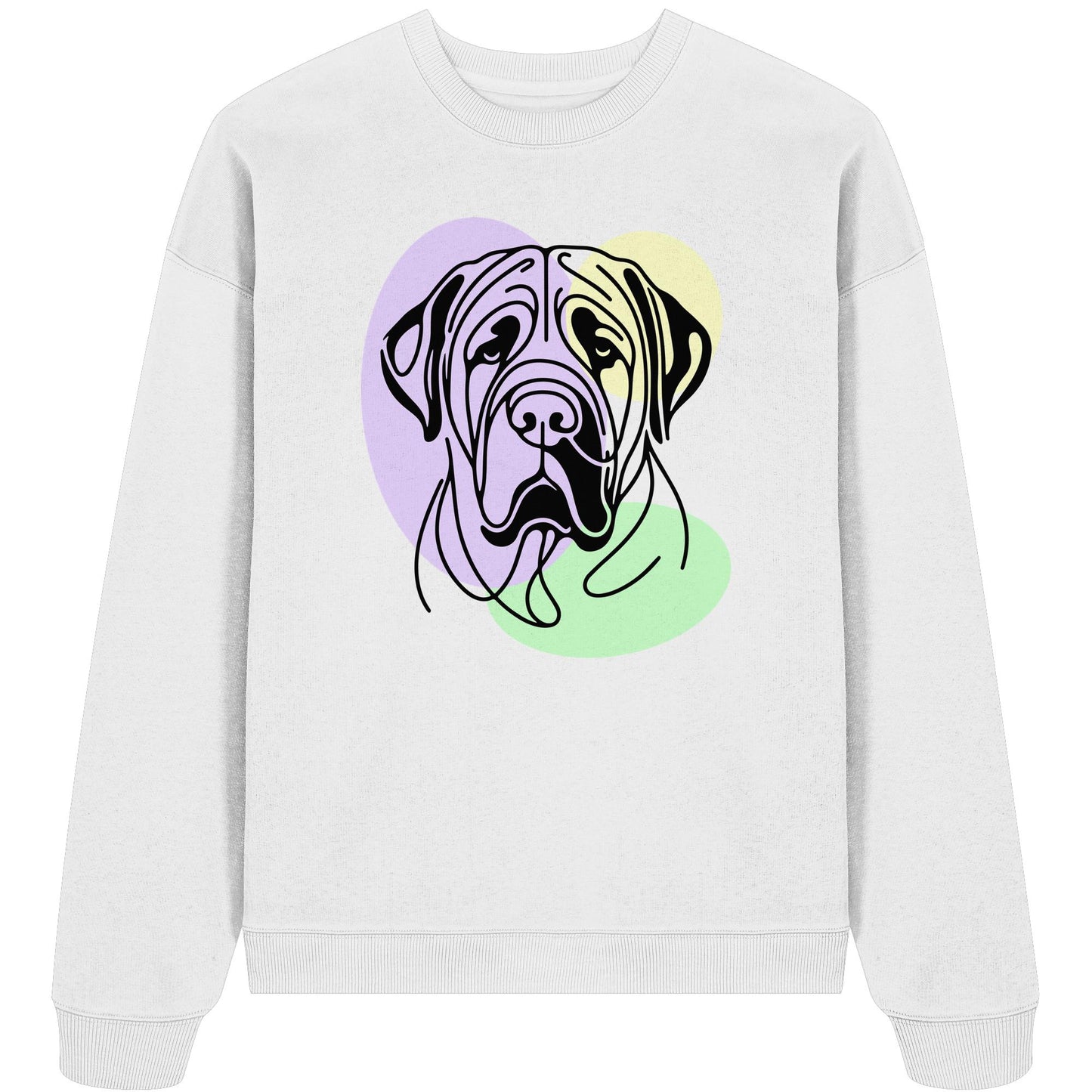 Line Art - Süßer Bullmastiff - Organic Oversize Sweatshirt