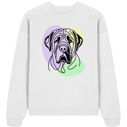 Line Art - Süßer Bullmastiff - Organic Oversize Sweatshirt