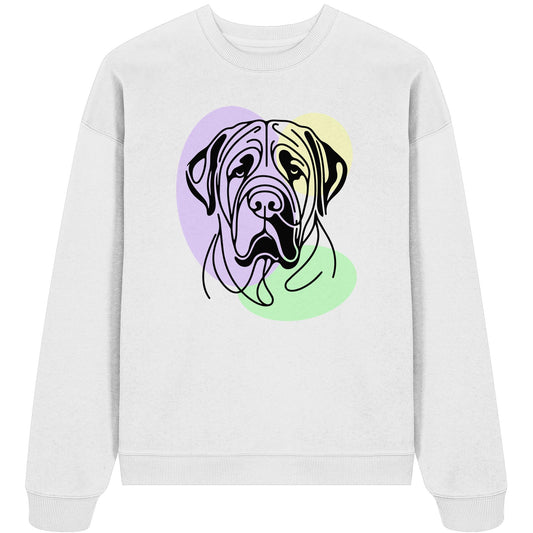 Line Art - Süßer Bullmastiff - Organic Oversize Sweatshirt