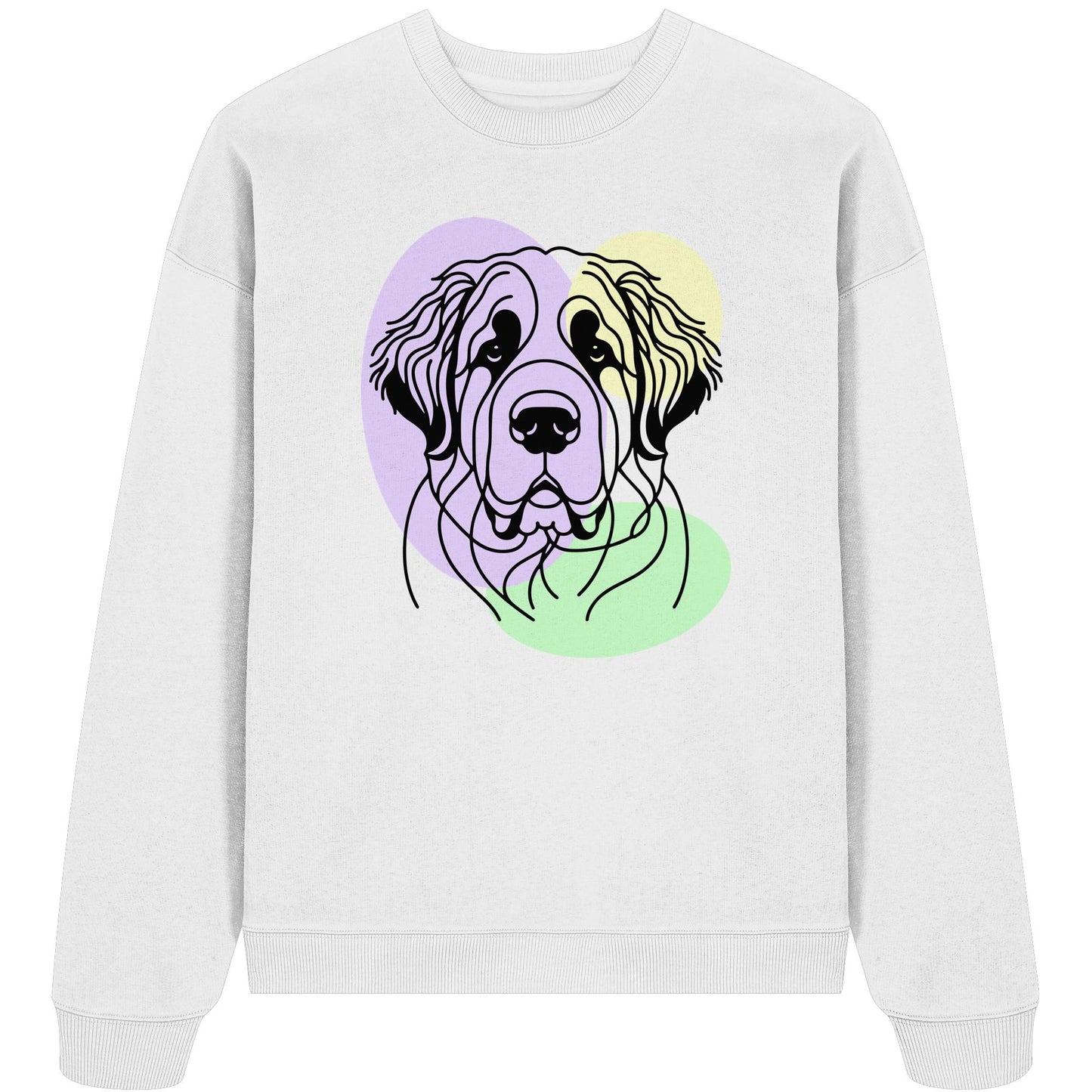 Line Art - Süßer Bernhardiner - Organic Oversize Sweatshirt