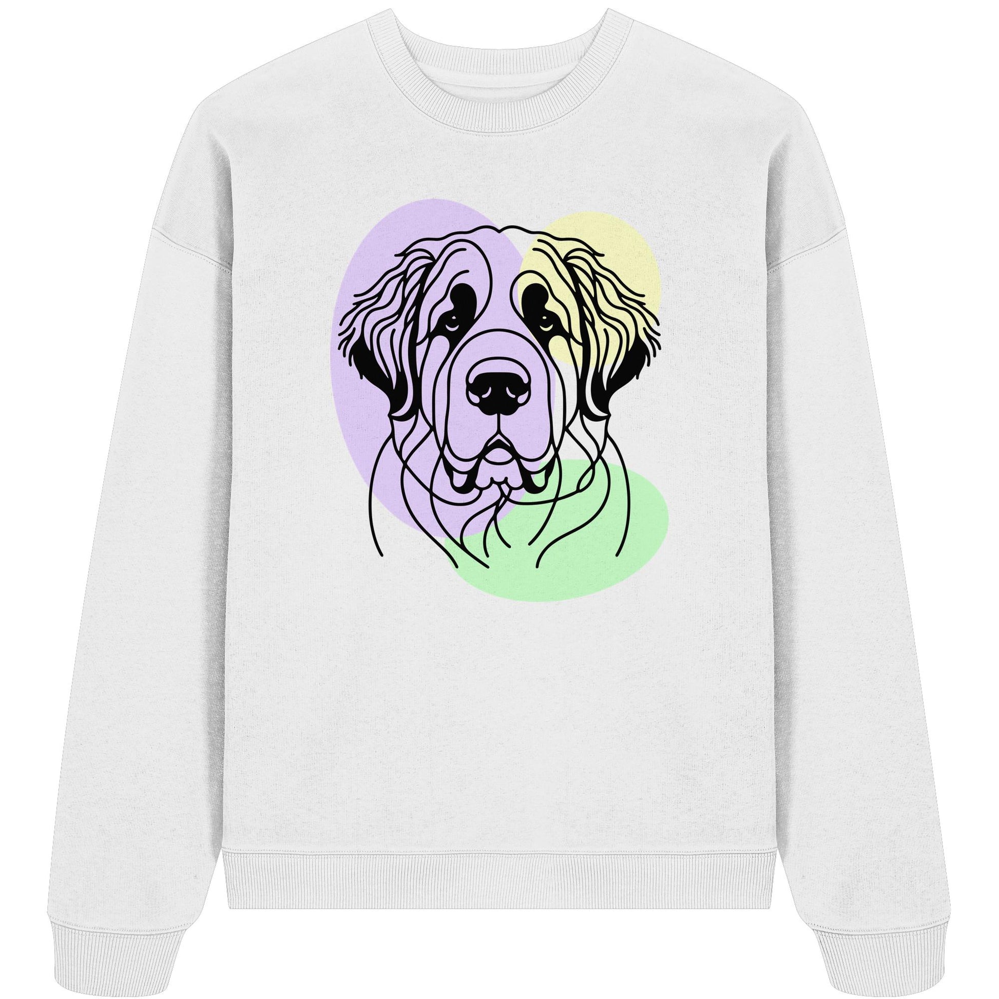 Line Art - Süßer Bernhardiner - Organic Oversize Sweatshirt