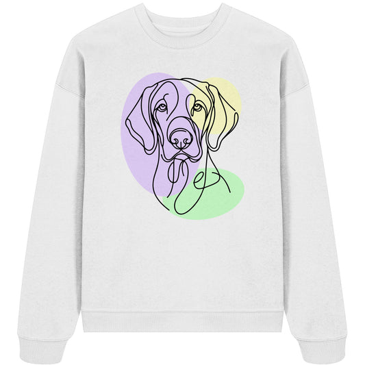 Line Art - Süßer Vizsla - Organic Oversize Sweatshirt